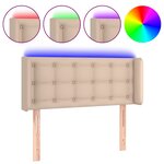 vidaXL Tête de lit à LED Cappuccino 83x16x78/88 cm Similicuir