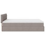 vidaXL Lit ottoman avec matelas taupe 140x200 cm tissu