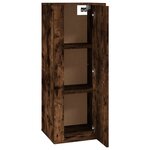 vidaXL Meuble TV mural Chêne fumé 40x34 5x100 cm