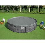 Bestway Couverture de piscine 1 Ø4 27 m Rond Polyester Gris for