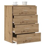 vidaXL Buffet chêne artisanal 60 x 39 x 80 cm Bois d'ingénierie