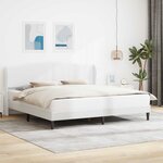 vidaXL Cadre de lit avec tête de lit Blanc 180 x 200 cm Simili cuir