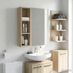 vidaXL Armoire murale de salle de bain Chêne Sonoma 20 x 14 x 70 cm