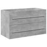 vidaXL Ensemble de meubles de salle de bain 2 Pièces gris béton