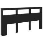 vidaXL Tête de lit Chêne noir 200 x 17 x 102 cm Bois d'ingénierie