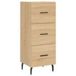 vidaXL Buffet haut Chêne sonoma 34 5x34x180 cm Bois d'ingénierie