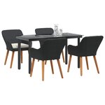 vidaXL Ensemble de salle à manger pour jardin 5 Pièces Noir polyrotin