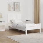 vidaXL Tête de lit murale Blanc 95 5x3x60 cm Bois massif de pin
