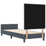 Cadre de lit vidaXL Gris foncé 80x200 cm Velours