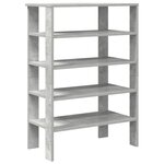 vidaXL Étagère à chaussures gris béton 61x32x87 5 cm bois d'ingénierie