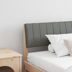 vidaXL Tête de lit capitonnée Gris foncé 200 cm Pin massif