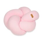 Coussin oreiller décoratif tresse rose clair