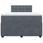 vidaXL Sommier à lattes de lit et matelas gris foncé 120x190cm velours