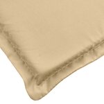 vidaXL Coussin de chaise longue beige mélangé 200x70x4 cm tissu