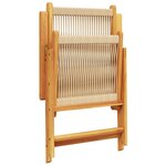 vidaXL Ensemble à Manger de jardin 7 Pièces beige polypropylène et bois