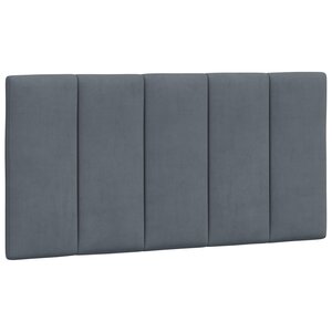 vidaXL Coussin de tête de lit Hanko gris foncé 100 cm velours