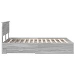 vidaXL Cadre de lit Gris Sonoma 120 x 200 cm Bois d'ingénierie