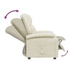 vidaXL Fauteuil inclinable Blanc Similicuir