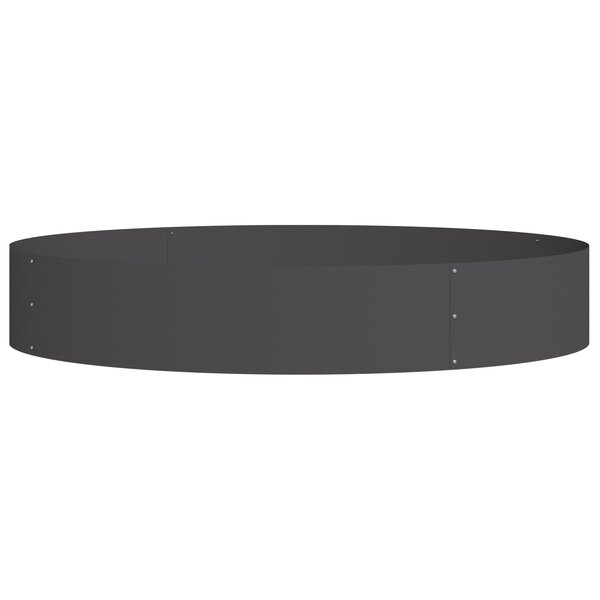 vidaXL Grand Pot en Métal Noir Noir Métal Grand