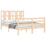 vidaXL Cadre de lit sans matelas bois massif