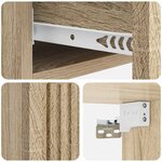 vidaXL Table d'appoint murale Chêne Sonoma 87 5 x 34 5 x 17 cm