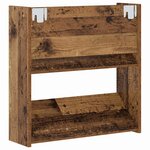 vidaXL Cabinets à chaussures muraux 2 Pièces Vieux bois 60 x 18 x 60 cm