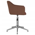 Vidaxl chaise pivotante de salle à manger marron tissu