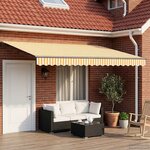 vidaXL Auvent rétractable électrique Orange et Blanc 5 x 3 m