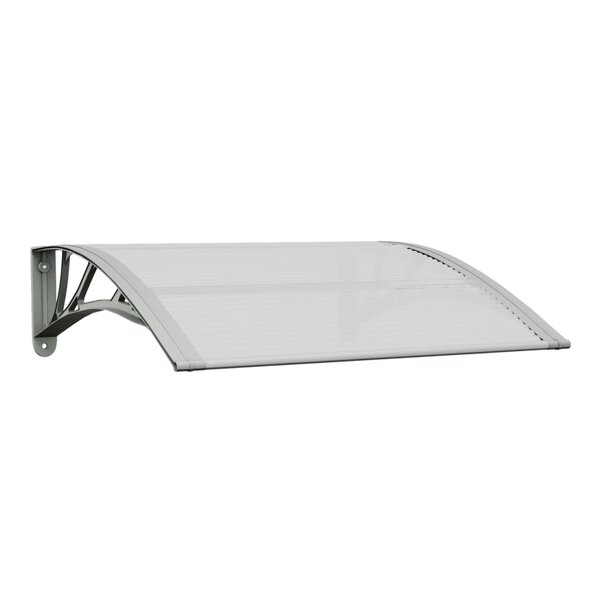 vidaXL Auvent de porte Gris et transparent 80x75 cm Polycarbonate