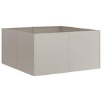 vidaXL Jardinière rouillé 80x80x40 cm acier inoxydable