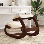 vidaXL Chaise assis-genoux crème 55x84x55 cm contreplaqué de bouleau