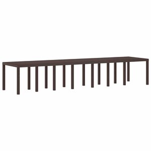 vidaXL Table de jardin pour repas Marron 400 x 100 x 73 cm polyrotin
