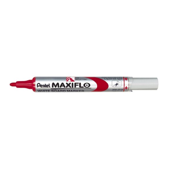 Marqueur MAXIFLO MWL5S pour tableau blanc Pointe Ogive Fine Rouge x 12 PENTEL