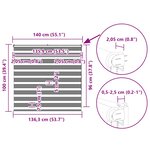 vidaXL Store zèbre noir 140x100 cm largeur du tissu 135 9 cm polyester