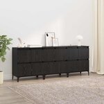 vidaXL Buffets 3 Pièces Chêne noir 60 x 35 x 70 cm Bois d'ingénierie