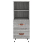 vidaXL Buffet Sonoma gris 34 5x34x90 cm Bois d'ingénierie