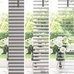 vidaXL Store de Fenêtre avec des rideaux Argent Aluminium