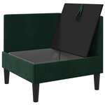 vidaXL Sofa avec rangement Vert foncé Velours