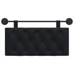 vidaXL Tête de lit suspendue Avec lumière LED Noir Velours