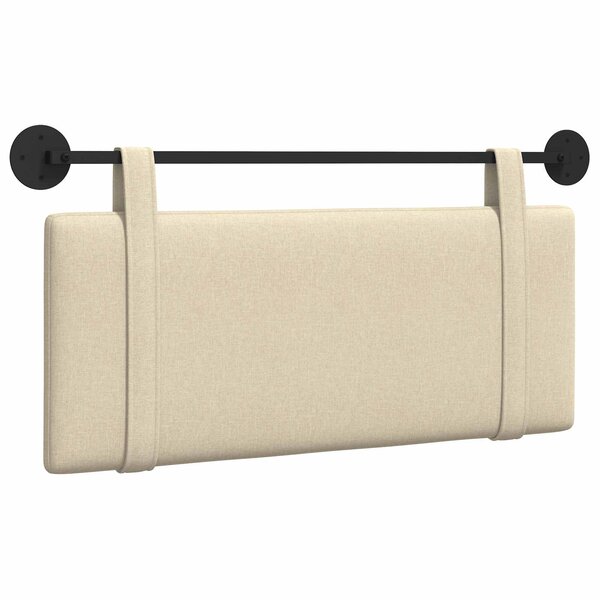 vidaXL Tête de lit suspendue Crème Tissu