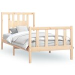 vidaXL Cadre de lit et tête de lit bois de pin massif 100x200 cm