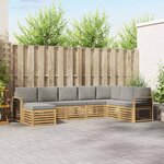 vidaXL Ensemble de canapés d'extérieur 8 Pièces Blanc et gris clair