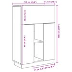 vidaXL Bureau d'ordi en chêne sonoma Chêne sonoma Panneau de particules