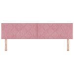 vidaXL Tête de lit Montage mural Géométrique Rose 180 cm Velours