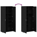 vidaXL Buffet Chêne noir 80 x 35 x 180 cm Bois d'ingénierie