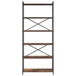 vidaXL Étagère Chêne fumé 40 x 30 x 85 cm Bois d'ingénierie