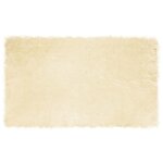 vidaXL Tapis en fausse Tafalla Crème 100 x 200 cm Polyester