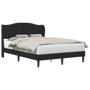 vidaXL Cadre de lit avec tête de lit Noir 120 x 190 cm Velours