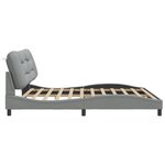 vidaXL Cadre de lit avec LED sans matelas gris clair 200x200 cm tissu