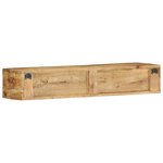 VidaXL Meuble TV mural 100x30x19 cm bois massif de manguier brut